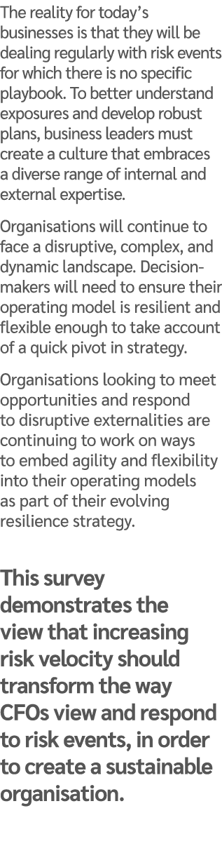 The reality for today’s businesses is that they will be dealing regularly with risk events for which there is no spec...